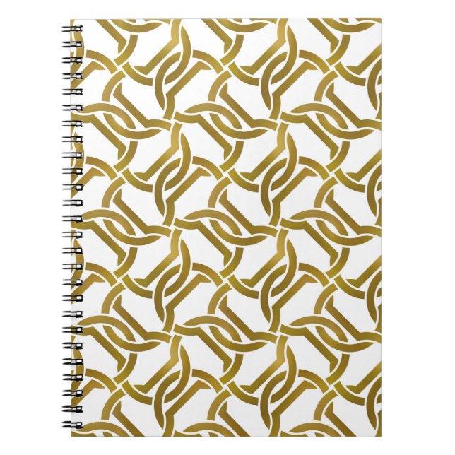 Carnet Abstract repeatable background of golden twisted s (Devant)