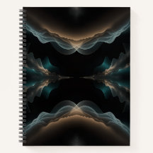 Abstract Wave Energy Spiral Notebook
