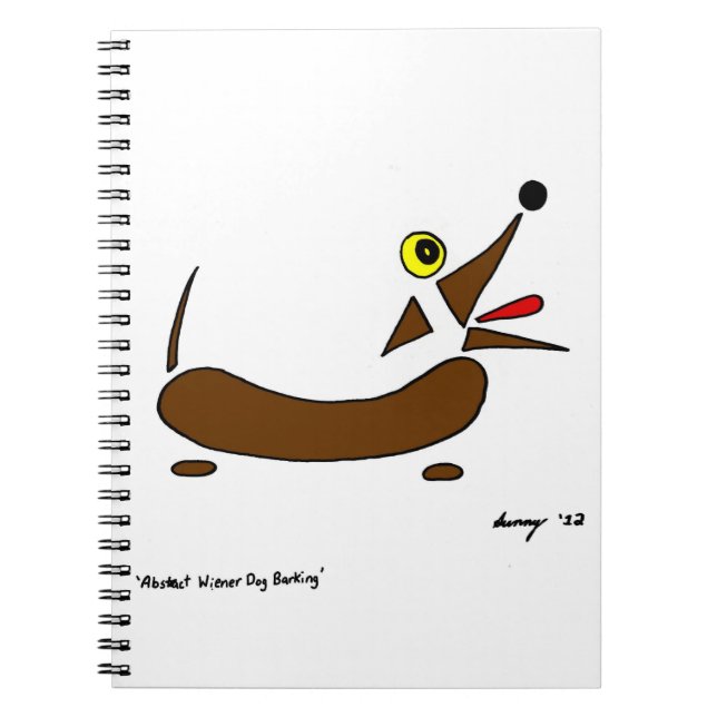 Carnet Abstract Wiener Dog Notebook (Devant)