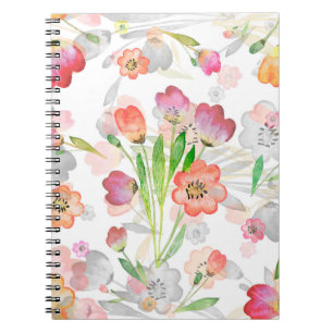 Carnet abstraction motif sans couture composition florale