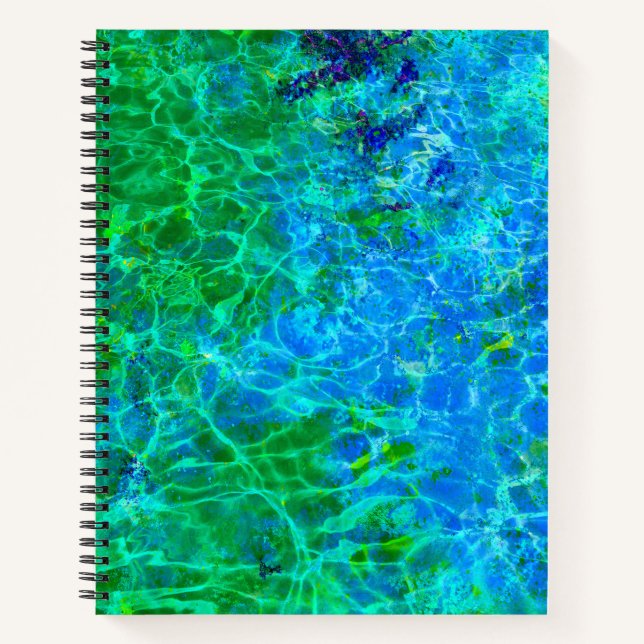 Carnet abstrait bleu et vert (Devant)