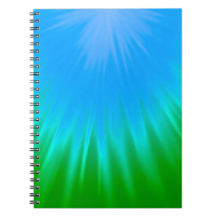 Carnet Abstrait bleu et vert vif