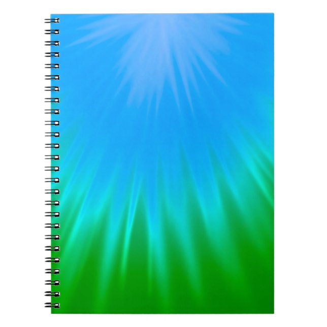 Carnet Abstrait bleu et vert vif (Devant)