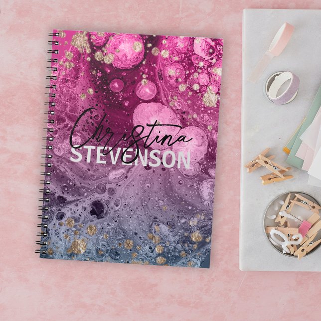 Carnet Abstrait Chic Luxury Glam Marble Pour Paint (Créateur téléchargé)