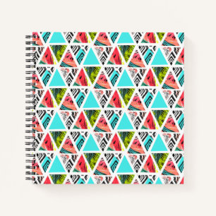 Carnet Abstrait coloré Motif tropical