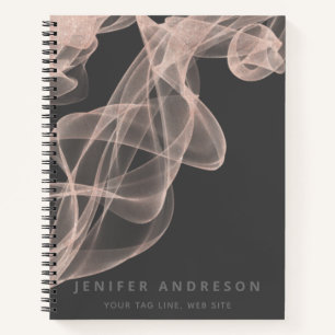 Carnet Abstrait contemporain rose or parties scintillant