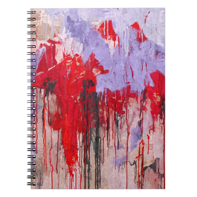 Carnet Abstrait de l'expression Lavender Rouge (Devant)