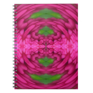 Carnet Abstrait de pétales à fleurs roses