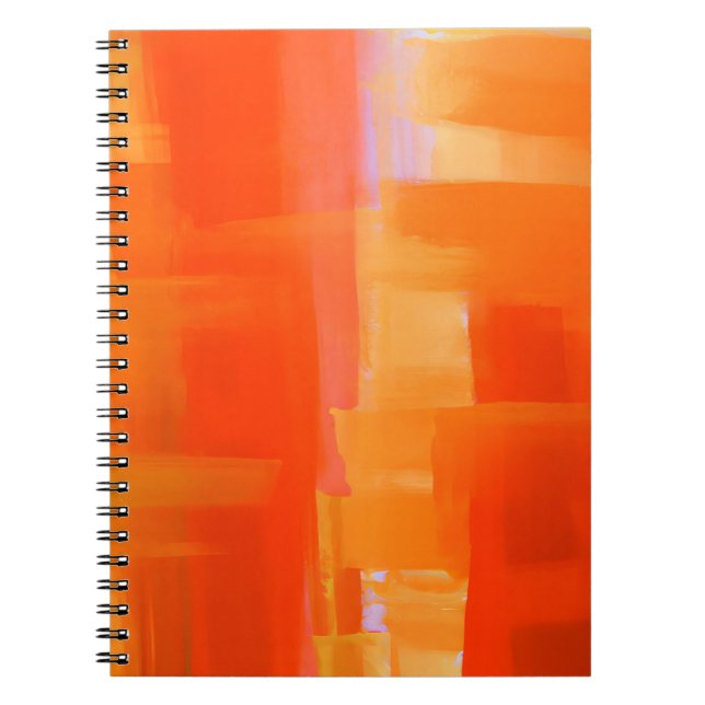 Carnet Abstrait d'énergie orange vif (Devant)