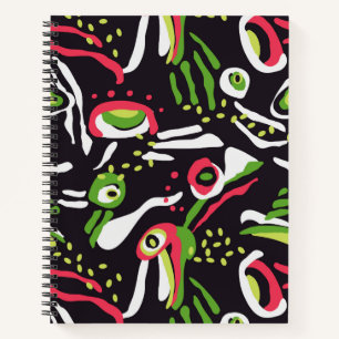 Carnet Abstrait doodart tribal motif dynamique