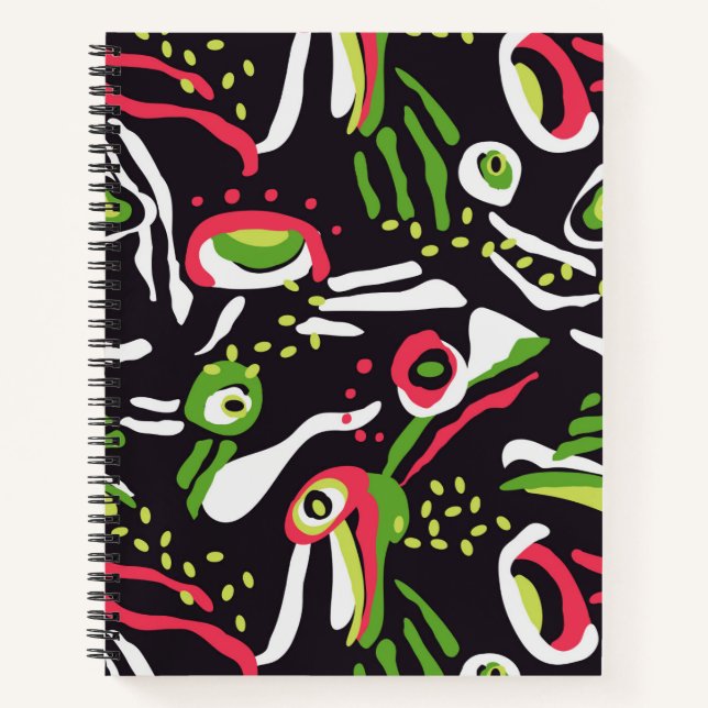 Carnet Abstrait doodart tribal motif dynamique  (Devant)