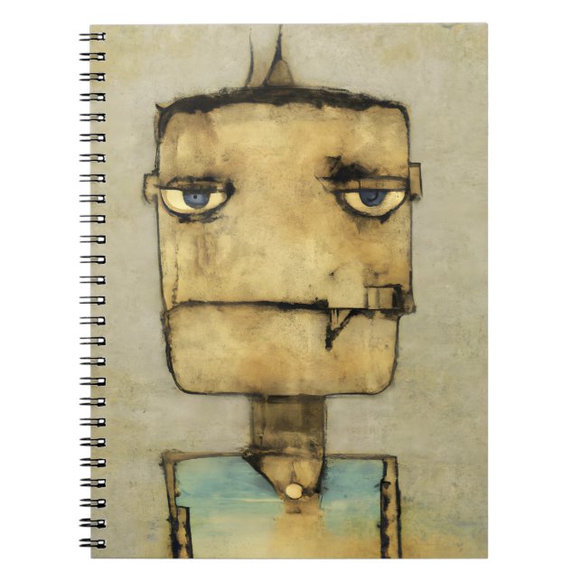 Carnet Abstrait du visage du robot de gravité (Devant)