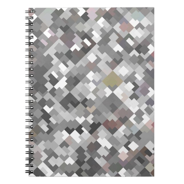 Carnet Abstrait en mosaïque  gris clair sans couture PA a (Devant)