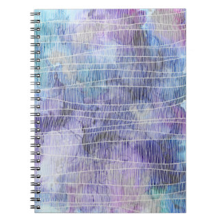 Carnet Abstrait encre alcool lavande avec fines lignes