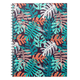 Carnet Abstrait  feuille tropical motif. Créatif