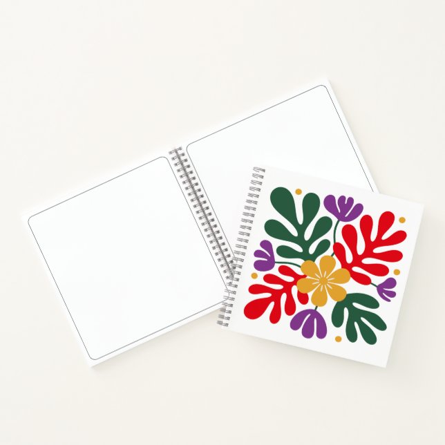 Carnet Abstrait Fleuris Style Matisse Bold Art (Intérieur)
