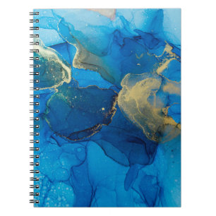 Carnet Abstrait fragment bleu et or du backgr coloré