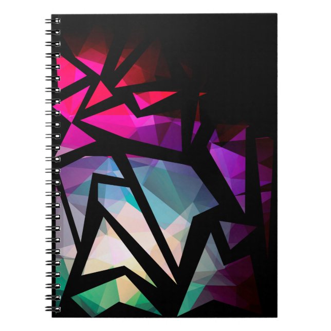 Carnet Abstrait graffiti polygonal moderne dar géométriqu (Devant)