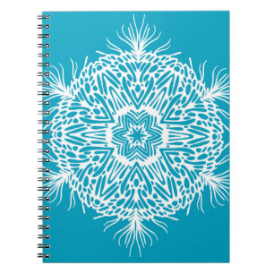 Carnet Abstrait motif vintage de flocon de neige créatif.