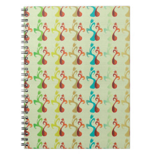 Carnet Abstrait Multicolor Tulip motif floral