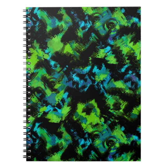 Carnet Abstrait noir et vert (Devant)