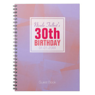 Carnet Abstrait Pastel 30e Anniversaire Réservez 8a
