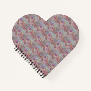Carnet Abstrait Pastel Floral Heart