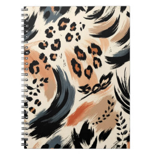 Carnet Abstrait Poster de animal exotique peint Leopard