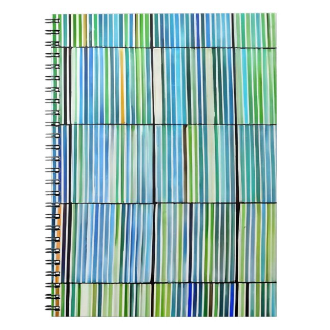 Carnet Abstrait rayé coloré (Devant)