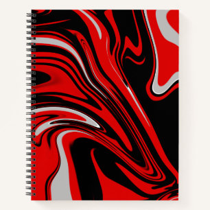 Carnet Abstrait rouge et noir