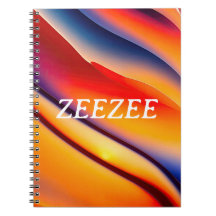 Abstrait rouge, orange et bleu ondulé