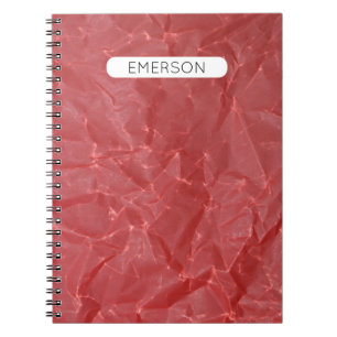 Carnet Abstrait rouge personnalisé