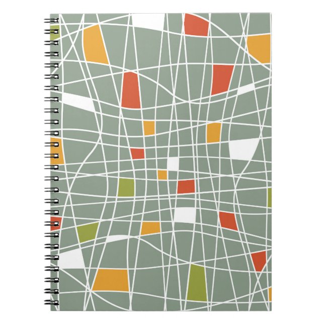 Carnet Abstrait sans fil : Design Motif moderne. (Devant)