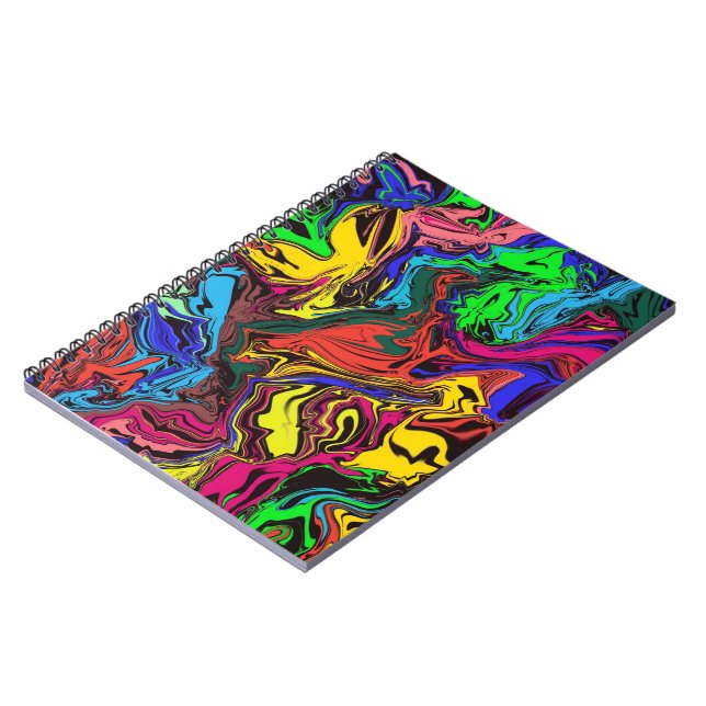 Carnet Abstrait Twirly coloré / Poussé / Spiral (Côté gauche)