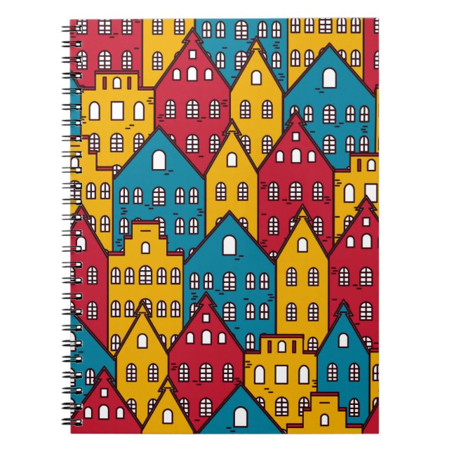 Carnet Abstrait urbain : motif urbain vintage (Devant)