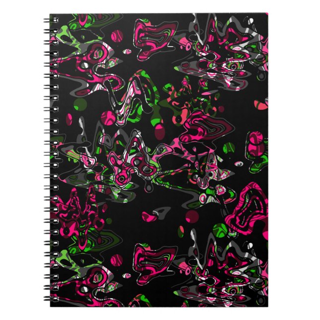 Carnet Abstraite brosse à éclat moderne style fashionab (Devant)