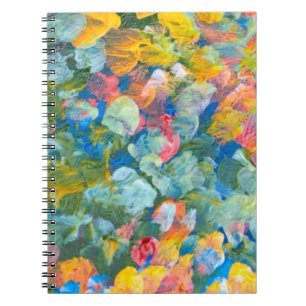 Carnet Abstraite brosse de frottement de point acrylique