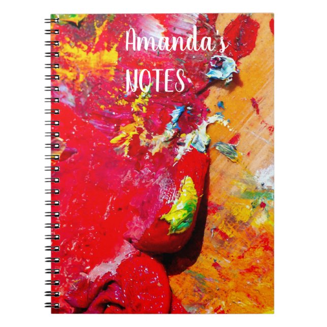 Carnet Abstraite De Palette Artiste Gaie (Devant)