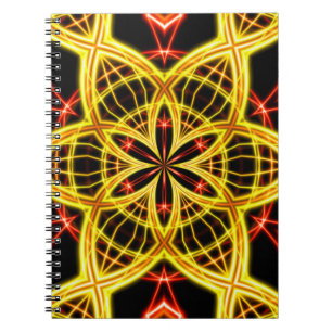 Carnet Abstraite lumière dorée sur scène.