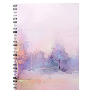 Carnet Abstraite peinture à l'huile paysage forestier d'h