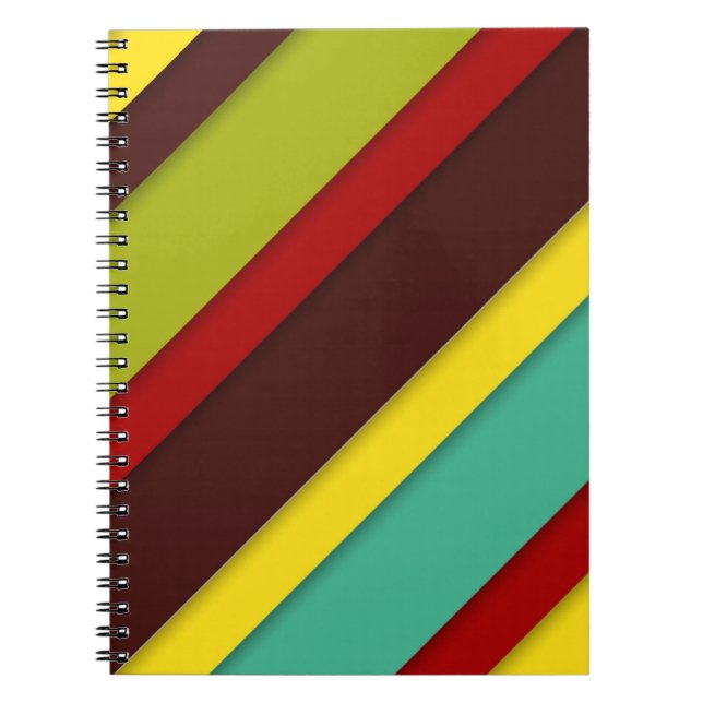 Carnet Abstraites lignes géométriques colorées (Devant)