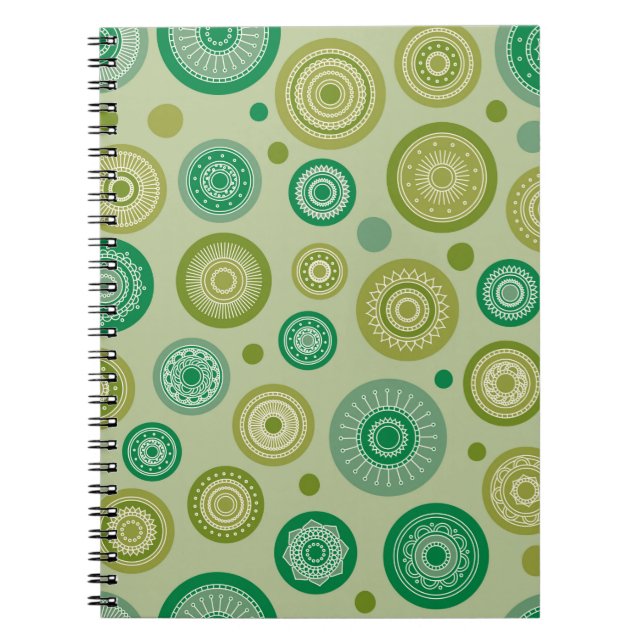 Carnet Abstraits ornements ronds sans couture motif vinta (Devant)