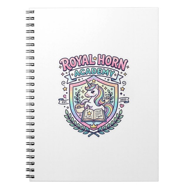 Carnet Académie de la Corne Royale Licorne Impression de  (Devant)