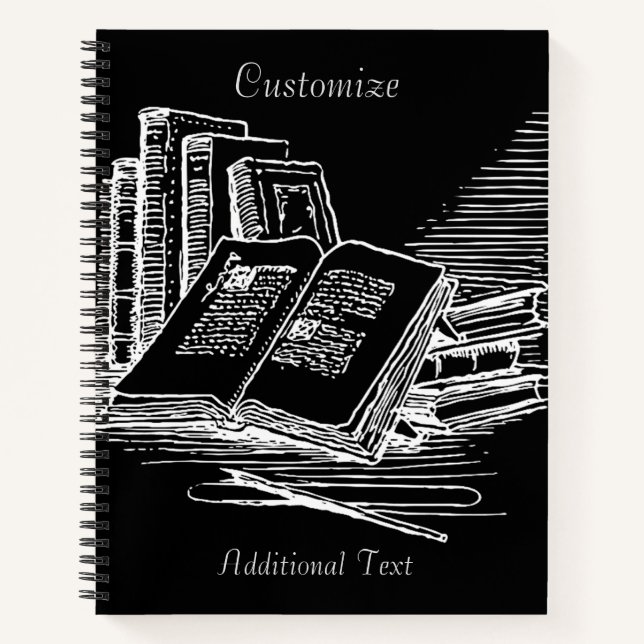 Carnet Académies Noires Et Blanches Personnalisées (Devant)