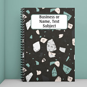 Carnet Accent verdâtre et tons de terre Terrazzo Motif,