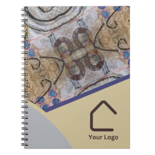 Carnet Accents Abstraits Modernes Simples Logo ou Code QR