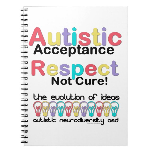 Carnet Acceptation de l'autisme, respect, pas de remède (Devant)