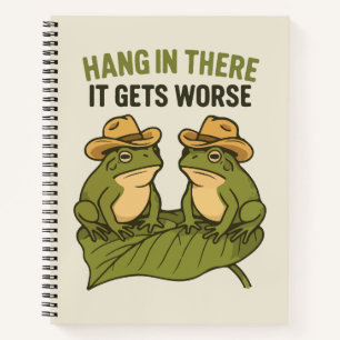 Carnet Accroche-toi, ça empire drôle grenouille