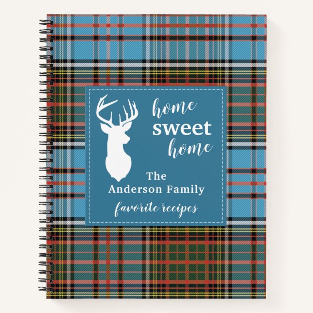 Carnet Accueil personnalisé Sweet Home Tartan Anderson Pl (Devant)