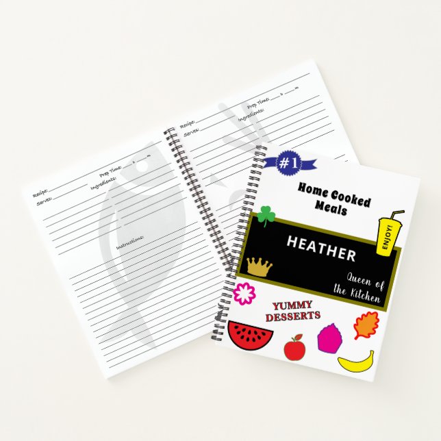 Carnet Accueil Repas cuisinés Tableau noir Recettes de fa (Intérieur)